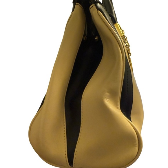 Elegant CHARLES JOURDAN Black and Tan leather Women's Handbag in good condition - Picture 5 of 16